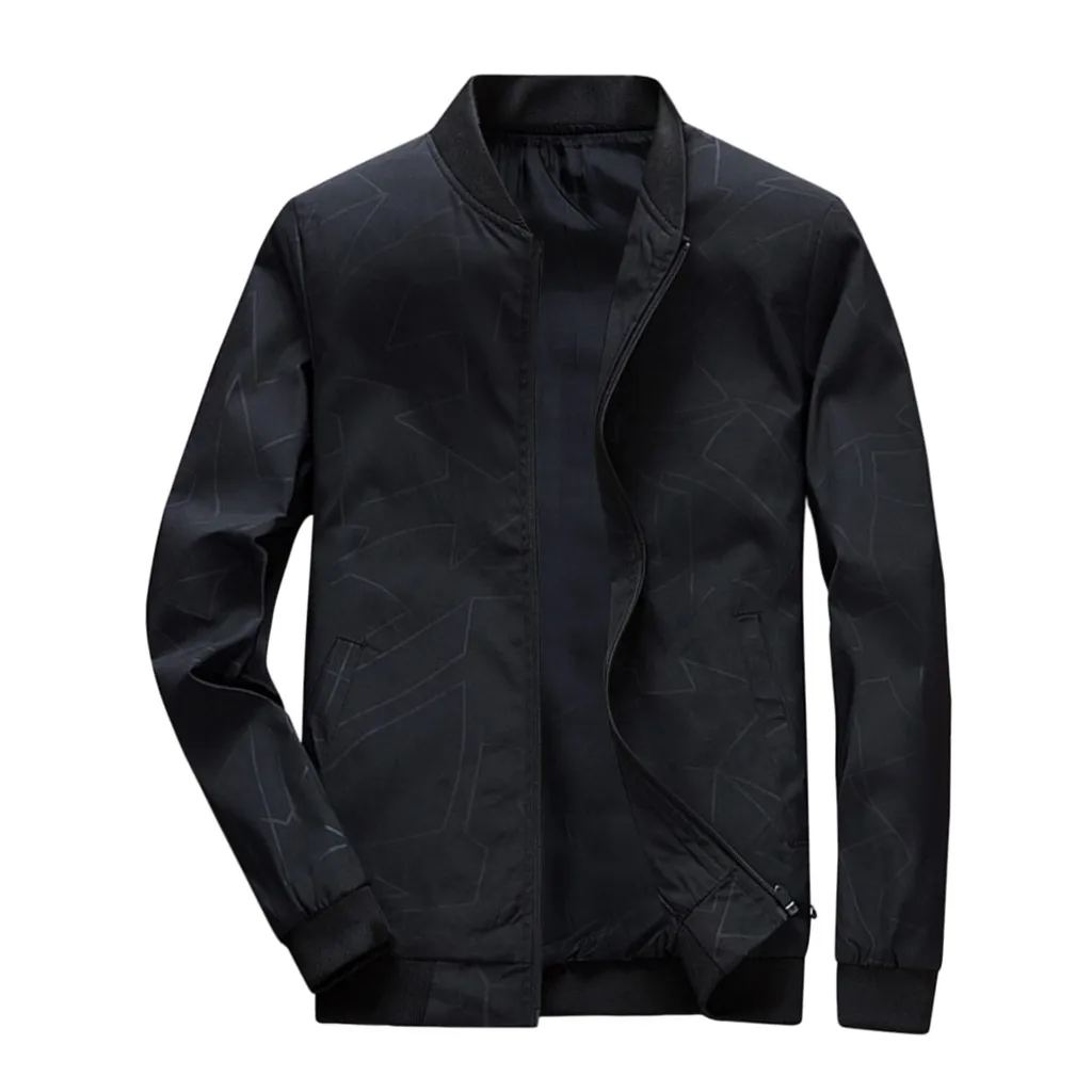 Прямая поставка Мужская осенне-зимняя повседневная модная однотонная куртка на молнии топы 3XL хип хоп Slim Fit Pilo US размер