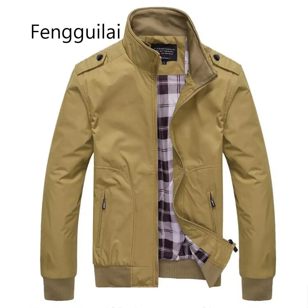 Mens Jackets Spring Autumn Casual Male Coats Solid Color Mens Sportswear Stand Collar Slim Jackets Men's Bomber Jackets 4XL Mens Jackets Spring Autumn Casual Male Coats Solid Color Mens Sportswear Stand Collar Slim Jackets Men's Bomber Jackets 4XL