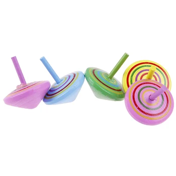 

1 PC Desktop Spinning Top Toys Kids Birthday Gifts Random Color Kids Wood Gyro Toys Children Adult Relief Stress