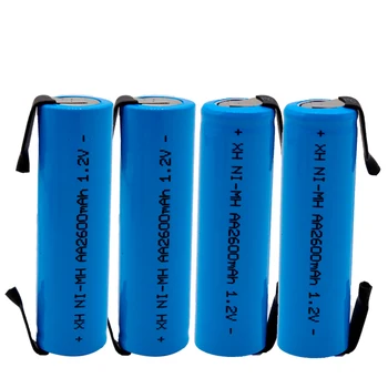 

AA NiMH Rechargeable Battery 1.2V 2600mAH Battery with Soldering pins for DIY Electric Toothbrush Razor Toys
