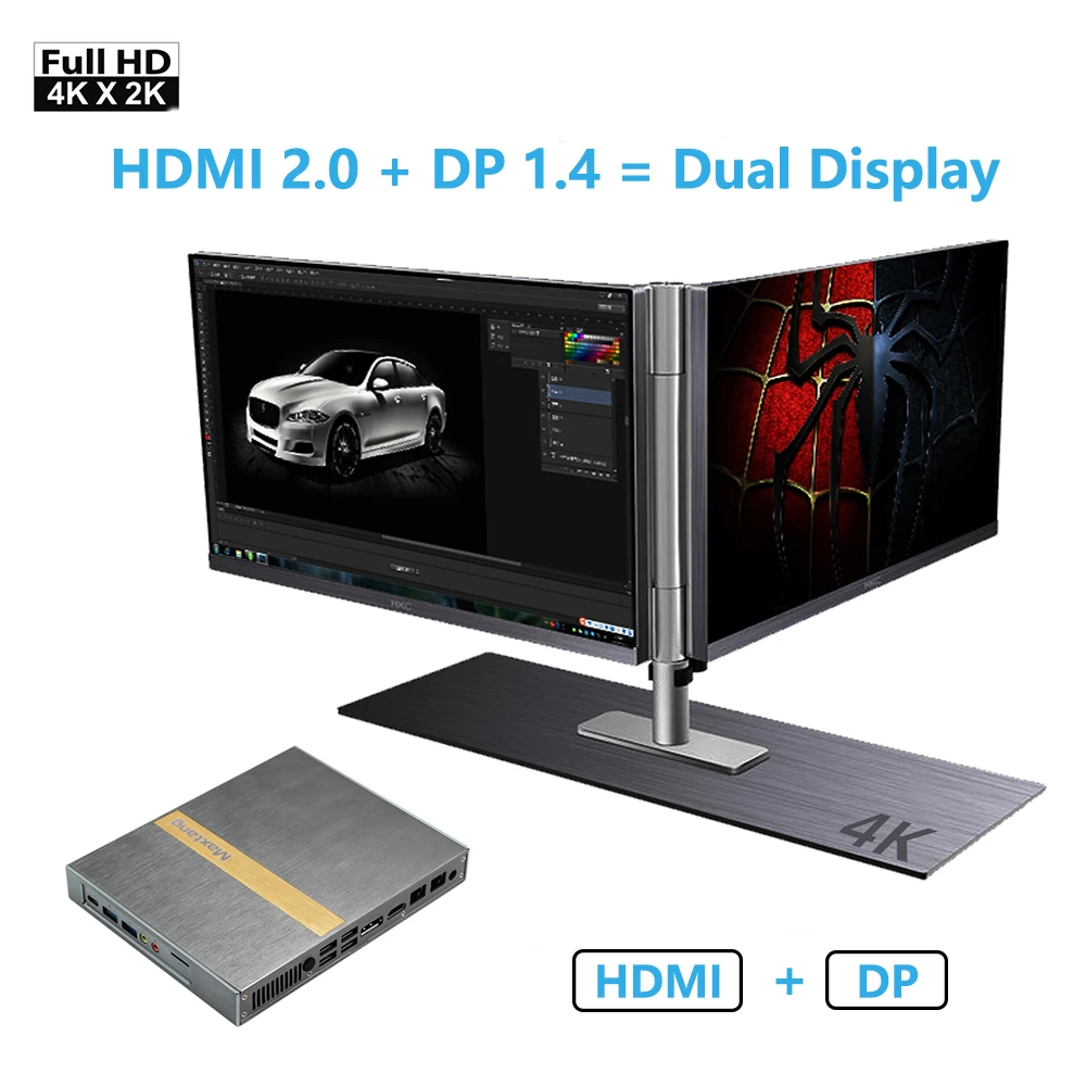 Mini PC Ryzen 5 2500U Desktop computer Windows 10 Gaming PC Dual DDR4 DP USB-C WiFi Bluetooth 4K Nvme SSD Computer Mini pc