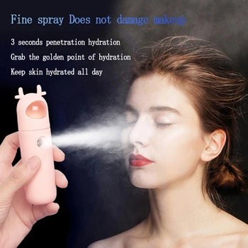 

Facial Sprayer Face Steamer Nano Mist Air Humidifier Mini USB Multifunctional Beauty Instrument Moisturizing Skin Rejuvenation
