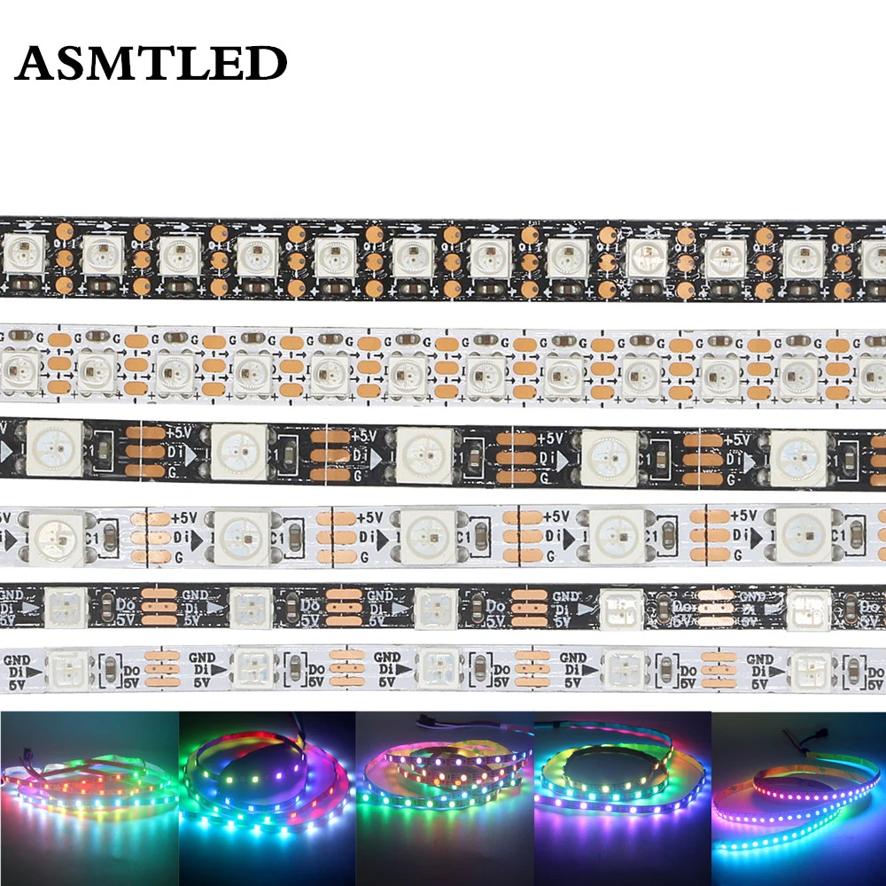 Dc 5v Narrow 4mm 5mm 8mm Ws2812b Led Strip Light Ws2812 5050 3535 Rgb  Individually Addressable Pixel Stripe 0.5m 1m 2m - Led Strip - AliExpress