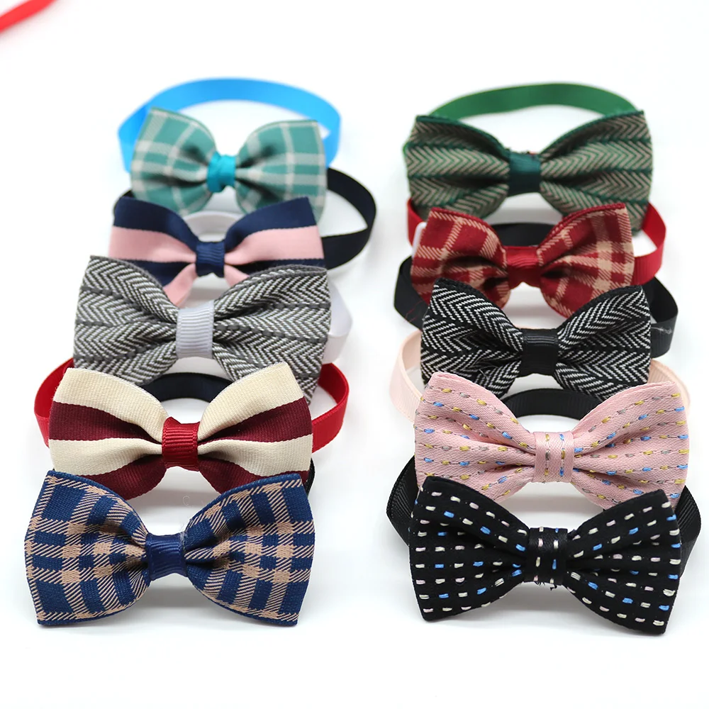 50PCS font b Pet b font Cat Dog Bow Tie Winter font b Pet b font