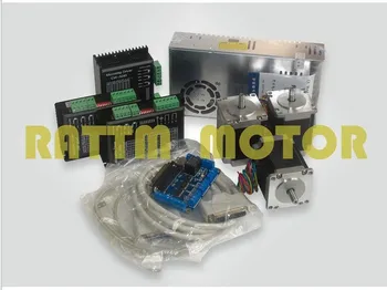 

3 axis CNC controller kit 3 NEMA23 165 oz-in stepper motor&driver with 256 microstep and 4.5A current