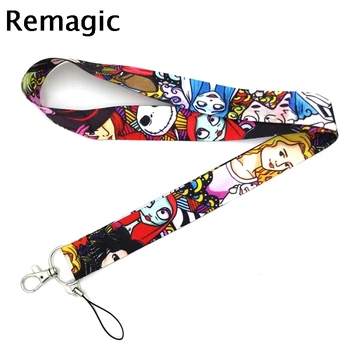 

20pcs Tim Burton Horror characters Neck keychain necklace Anime Cartoon Neck Strap Lanyard ID badge holder Keychain Lanyards