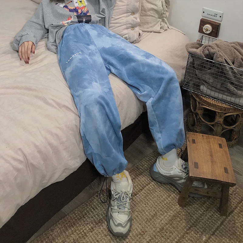 

Casual Women Sweatpant Cotton Letter Print Summer Elstic High Waist Trousers Cargo Pants 2021 Sporting Streetwear Pants