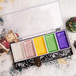 5/8 Color Pearlescent Watercolor Paint Solid Watercolor Set Metal Color Gem Color with Fountain Pen Hand-painted Art Supplies