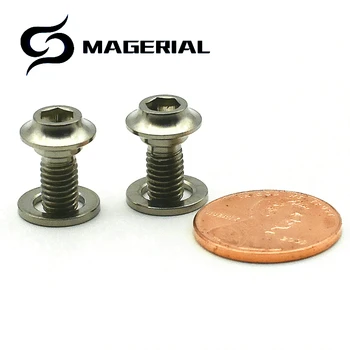 

Titanium Bolts Washer M5 x10 Brake Limit Gold/Multiple Color Disc Headed Hexagon Socket Titanium Screw Ti Fastener Pack of 6pcs