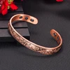 Magnetic Pure Copper Bracelet Femme Benefit 9mm Vintage Flower Energy Magnetic Copper Bracelet Adjustable Bracelet for Women 1