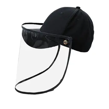 

Anti-saliva Dustproof Face Cover Mask Baseball Cap Children Kids Protective Hat Transparent Anti Splash Face Mask Visor Shield