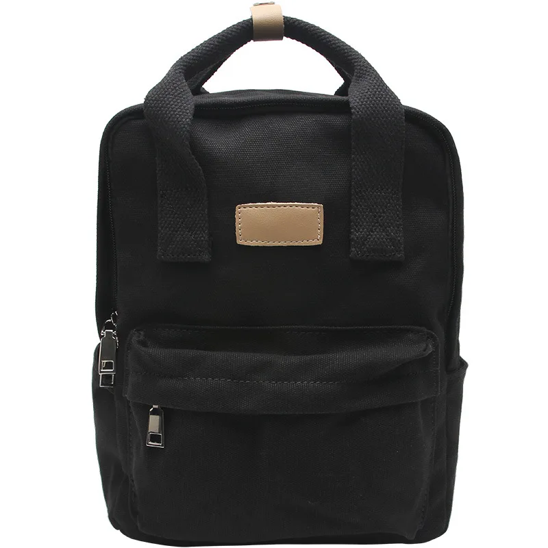 

2019 new ladies backpack Korean version of the wild canvas bag student bag backpack