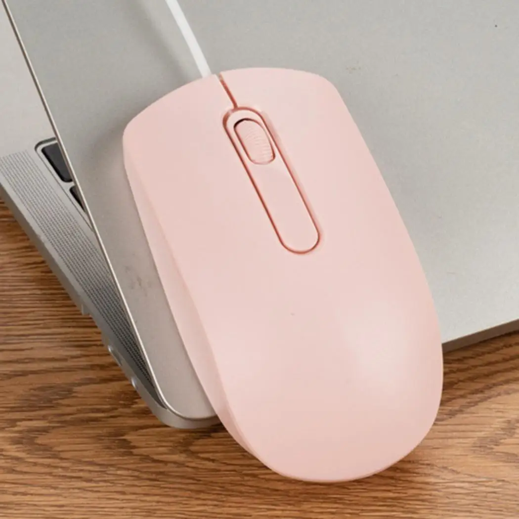 Игровая офисная USB легкая для ПК 3 Проводная черная/белая/Розовая 1200 120 см 60 г мышь |
