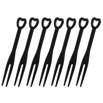 

500 pcs Fruit Picks Black Heart Plastic Disposable Party Supplies Cake Forks Dessert Picks for Birthday Festival Wedding