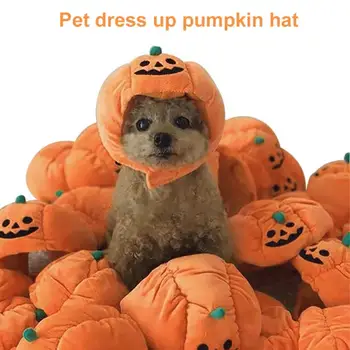 

Pumpkin Cap Halloween Pet Pumpkin Hat Cat Dog Fancy Party Dress Up Headdress Cute Decorations Cosplay Costume Hat Cats Headgear