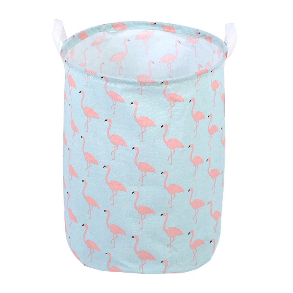 40x50cm Folding Laundry Basket Round Storage Bin Bag Large Hamper Collapsible Clothes Toy Holder Bucket Organizer Large Capacity - Цвет: A 8