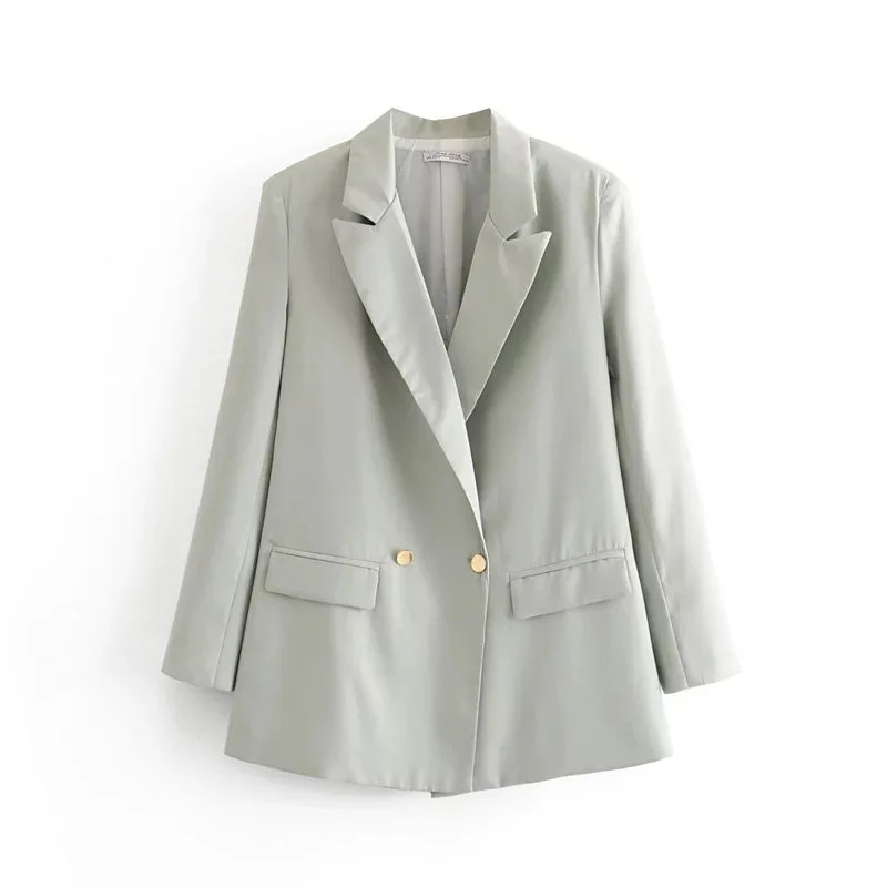 

C6899-27323 WOMEN'S Dress New Products Solid Color Double Breasted Suit Jacket