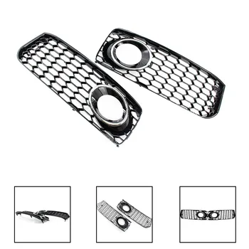 

1pair Car Fog Light Cover Car Fog Light Lamp Cover Honeycomb Mesh Hex Front Grille Grill For A5 S5 Coupe Oc15