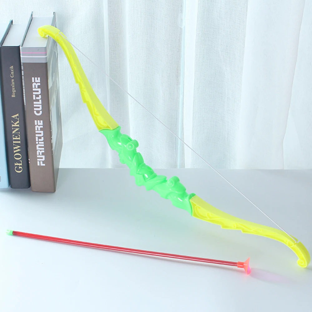 Children's Simulation Toy Shooting Bow and Arrow Plastic Soft Bullets 4 Military Models Parent-child Indoor Sports Toys 0723