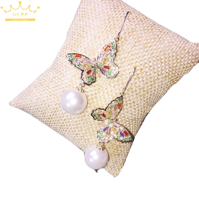 Watch Holder Display Jewelry Bracelet Bangle Linen Pillow Cushion Pillows Earring Stand | Украшения и аксессуары