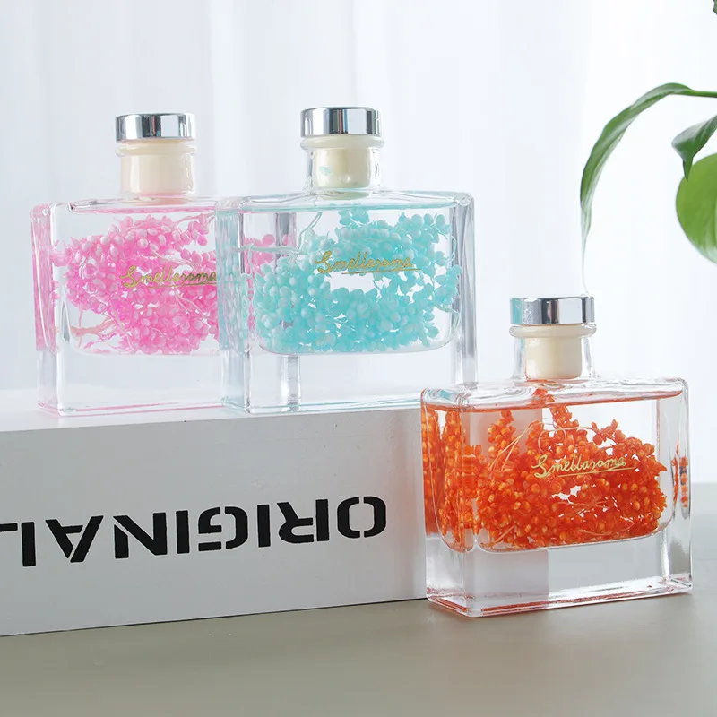 1pcs 120ml Creative Aromatherapy Diffuser with Square Reed Bottle