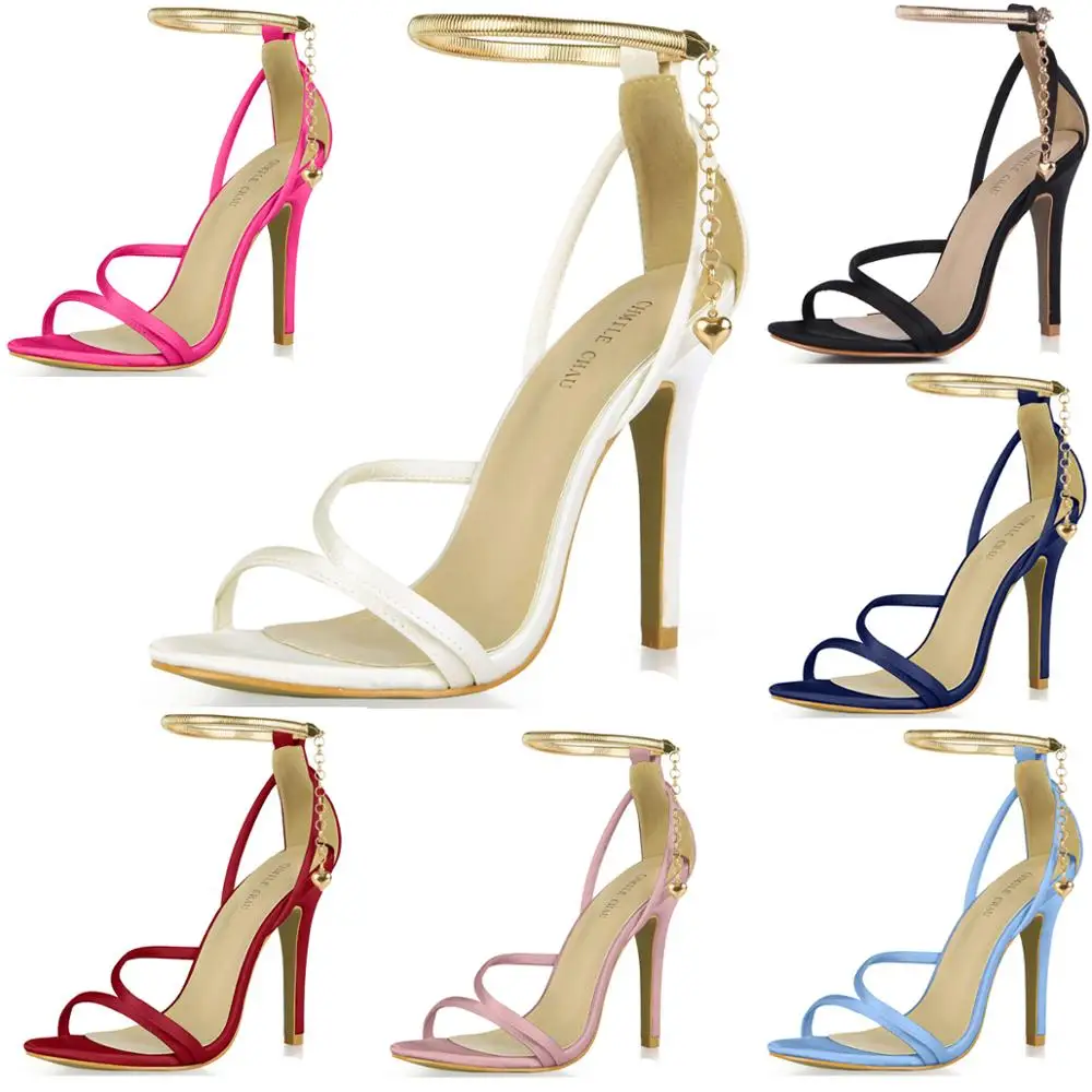 CHMILE чау Свадебные сандалии Для женщин Высокий каблук-шпилька Chaussure Femme Mariage Sandales