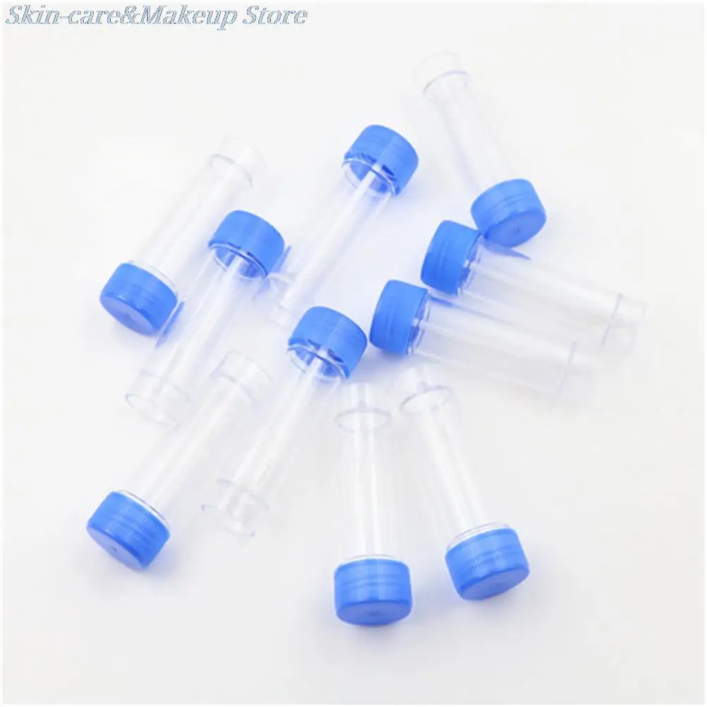 10pcs 30ml stool bottle plastic urine tube with spoon clear specimen test container blue screw top wholesale | Красота и здоровье