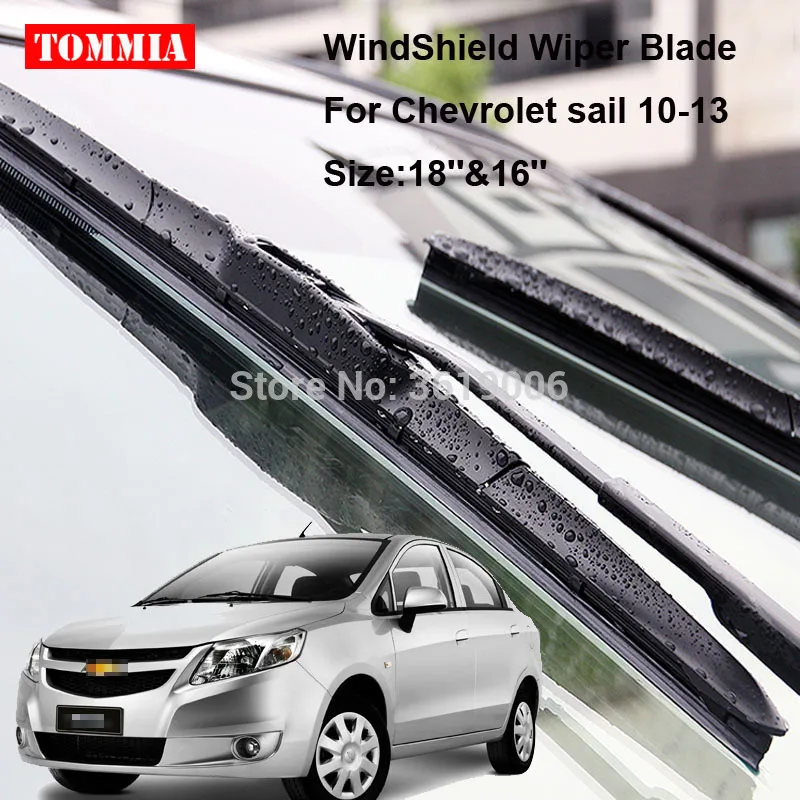 TOMMIA для Chevrolet sail 10-13 2 шт передние мягкие резиновые щетки стеклоочистителя ветрового стекла