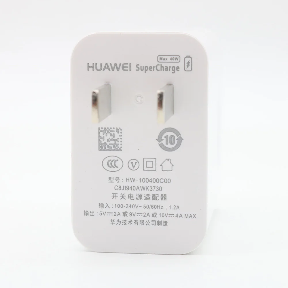 huawei mate 20 pro RS Supercharge USB быстрое зарядное устройство 10 в 4A 40 Вт адаптер 5A type C кабель для Nova 5 Honor Magic 2/P30 pro