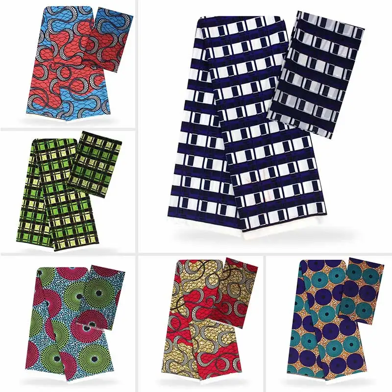 Натуральная шелковая ткань Африканская шелковая восковая шелковая шифоновая ткань 2+ 4 ярдов африканская ткань Дубай кружевная африканская восковая ткань для patchwork ворка YB02