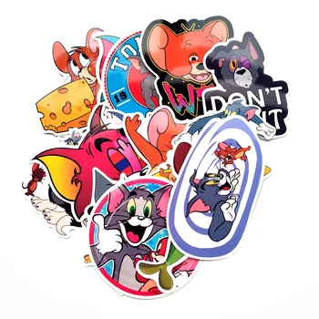 

15 Pcs Cartoon Comedy Cat And Mouse Stickers For Notebook PC Skateboard Car Motorcycle DIY Waterproof Children Toy Sticker
