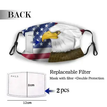 

protective mask with filter American Flag (10) anti dust PM2.5 reuse adult teen child girl