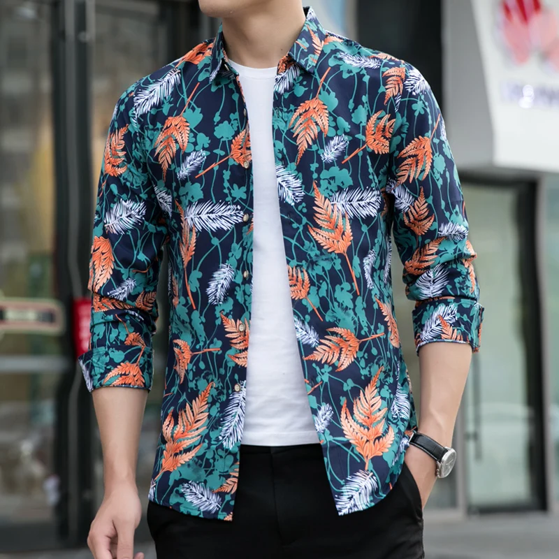 High quality men s new slim long sleeved shirt spring and autumn men s casual street 3