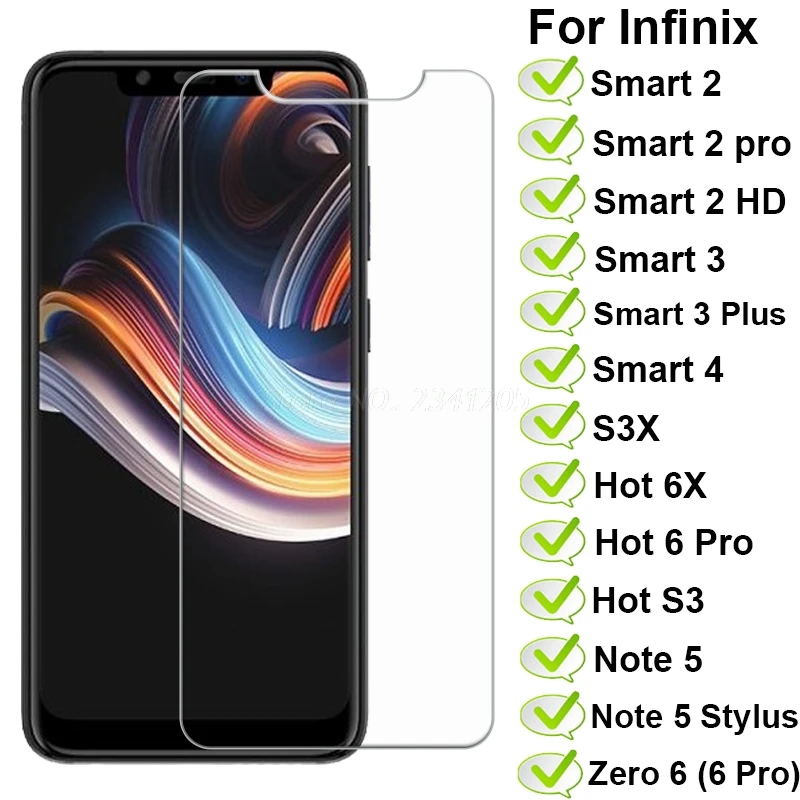Закаленное стекло для Infinix Smart 2 HD Pro 3 Plus 4 Защита экрана infinix Hot 6 6X S3 Note 5 Stylus S3X Zero