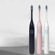 Автоматическая электрическая зубная щетка для взрослых, водонепроницаемая Беспроводная USB перезаряжаемая сменная зубная щетка, насадки для отбеливания полости рта