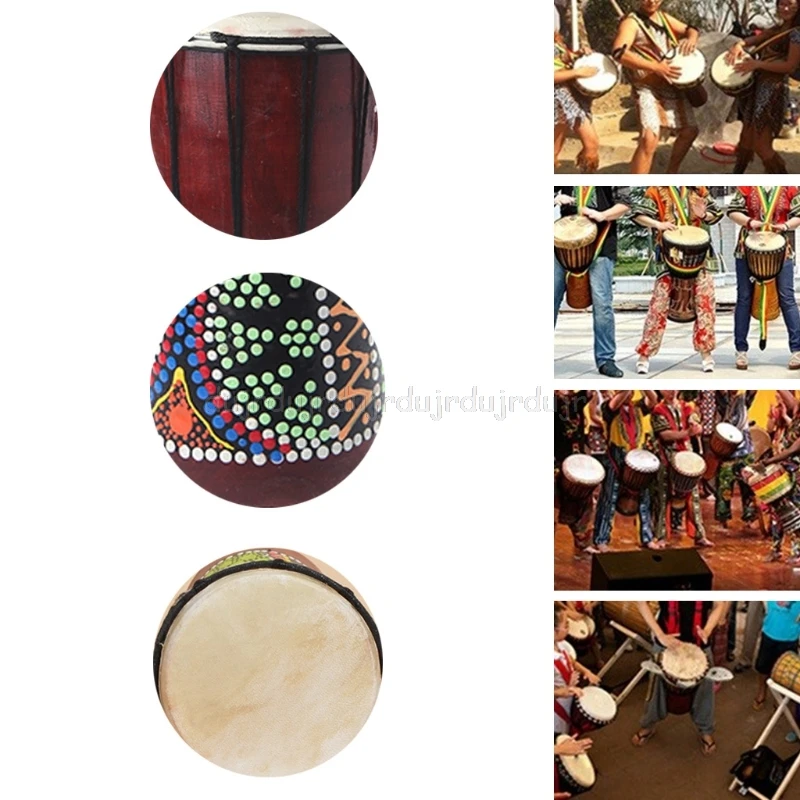 Аксессуары для барабанов 30 см Профессиональный Африканский Djembe барабан Bongo деревянный хороший звук музыкальный инструмент Au20 19 Прямая поставка