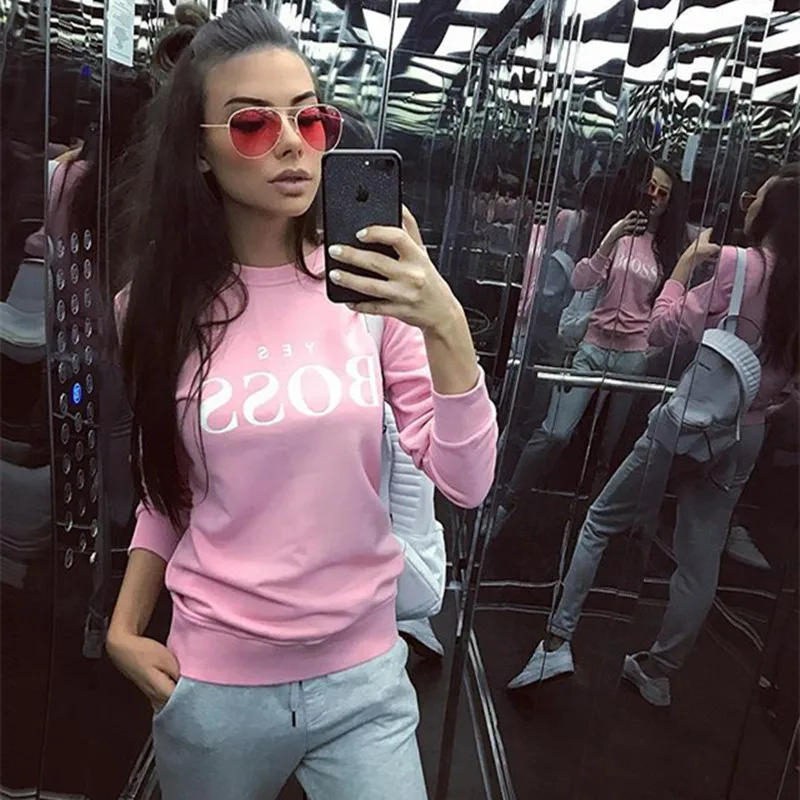 Новые флисовые толстовки с капюшоном женские свободное, с принтом в виде надписи стиль Pullovver Джерси толстовки пальто