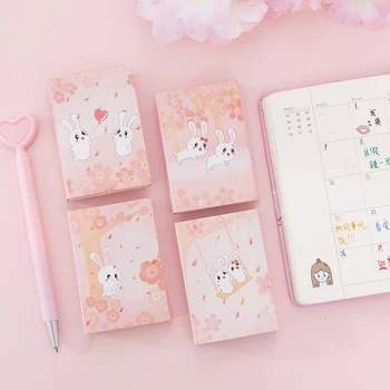 

1 Pcs Cute Cherry Sakura Rabbit Magic Dinosaur 6 Foldings Paper Memo Pads Sticky Notes Notepad Label Mark Stationery School
