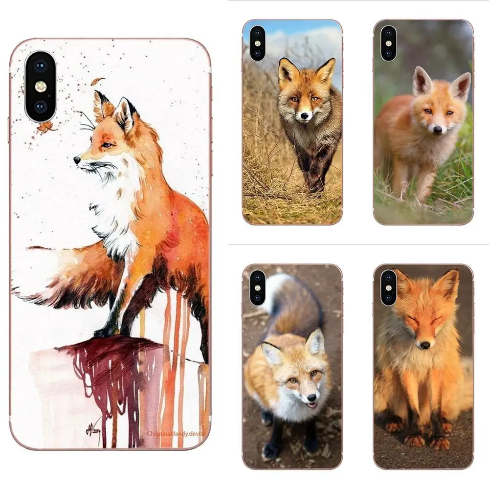 Новинка для Apple iPhone 4 4S 5 5C 5S SE SE2 6 6S 7 8 11 Plus Pro X XS Max XR милые детские лисы красная