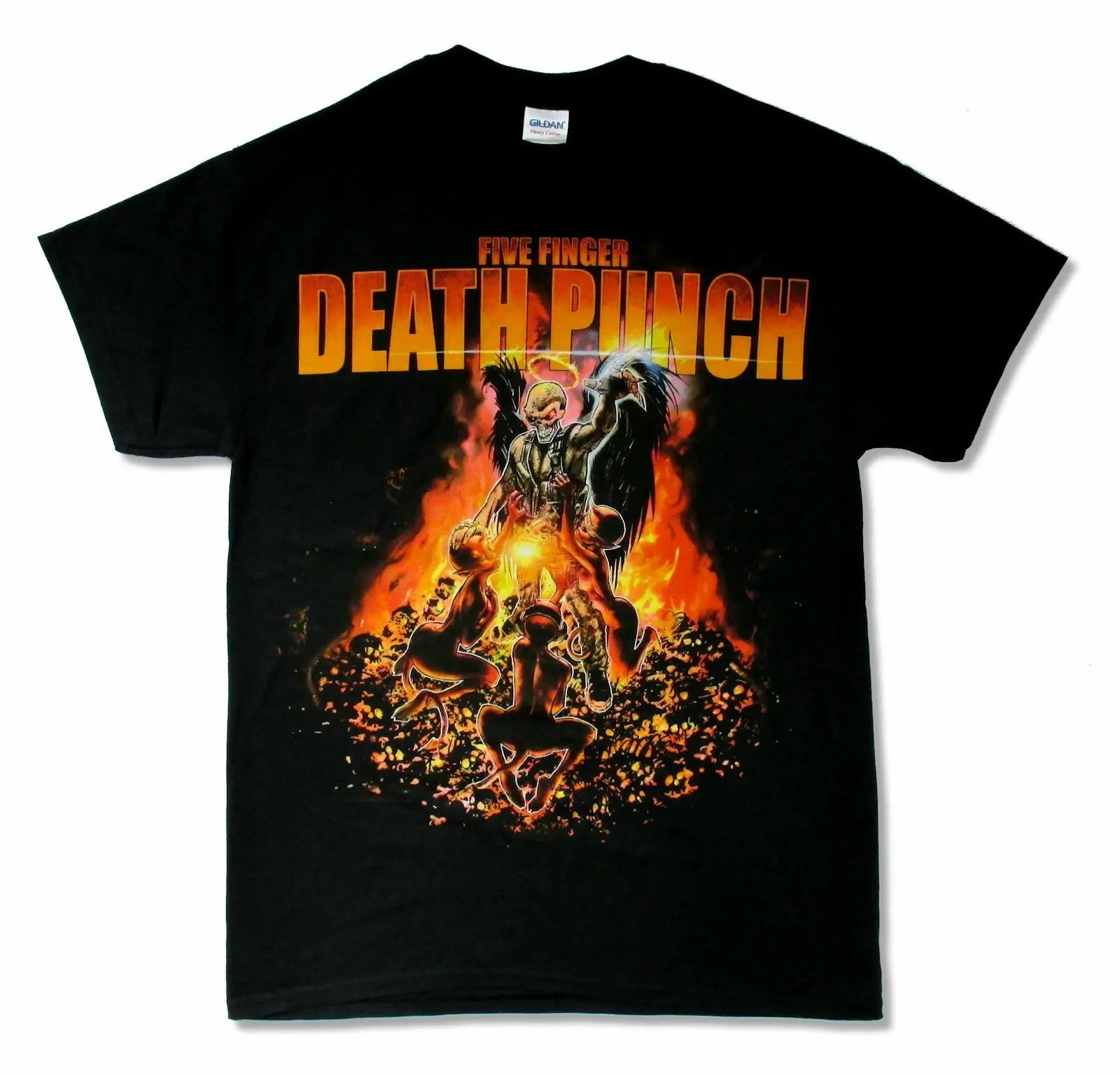 FIVE FINGER DEATH PUNCH PURGATORY TOUR 2014 BLACK T-SHIRT NEW OFFICIAL 5FDP |