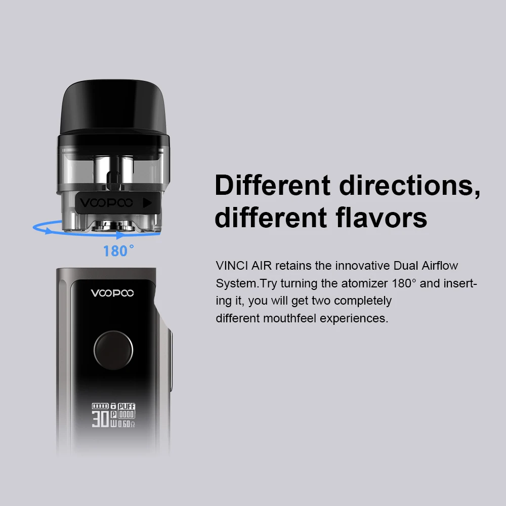 Оригинальный комплект VOOPOO Vinci Air Pod Mod аккумулятор 900 мАч 4 мл DL MTL 0 45 3.0ohm Vape Kit с