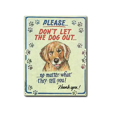 Let The Dog Out Импринты плюс прокатиться в ретро жестяной знак-винтажный Вдохновленный металлический знак в комплекте с винтами для подвешивания для отображения в вашем - Цвет: Let The Dog Out