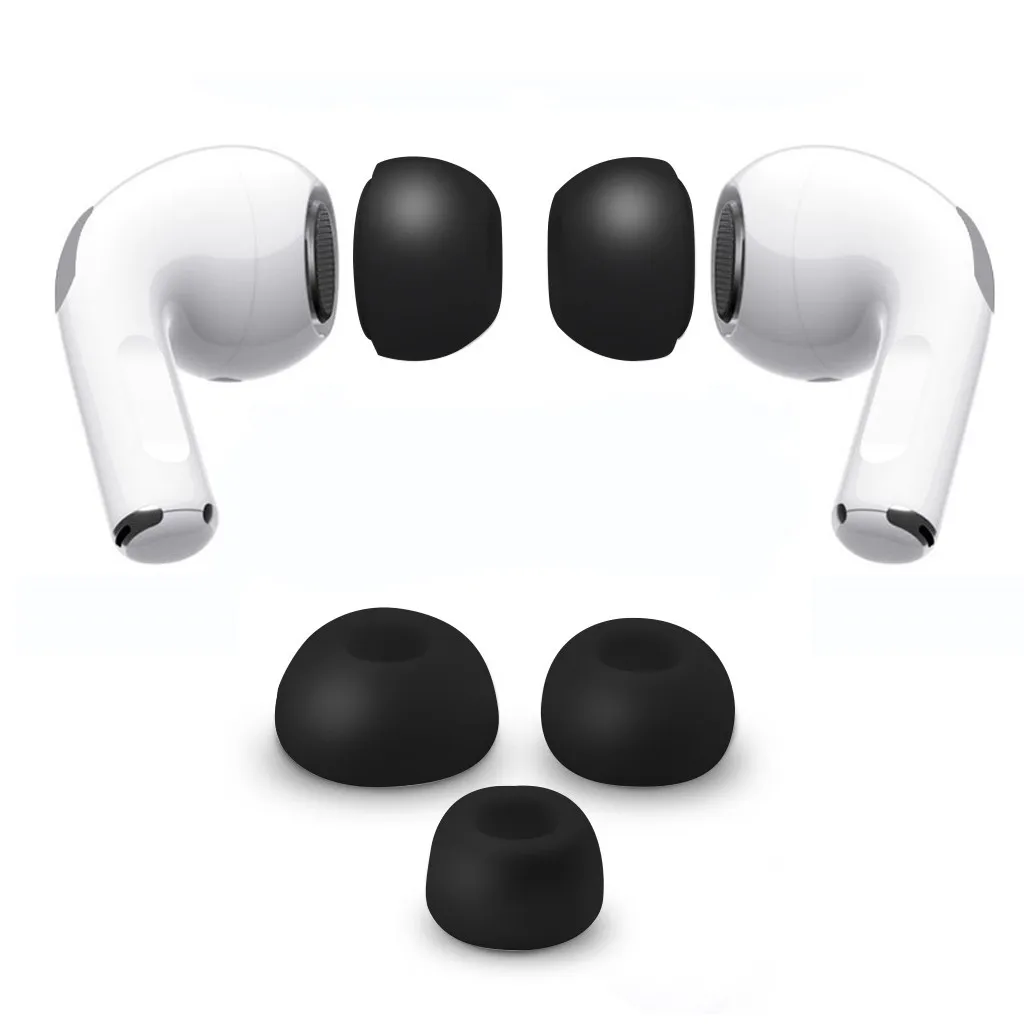 6 шт. Мягкие силиконовые сменные амбушюры для наушников Apple Airpods Pro белый Сменный
