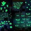 Autocollant mural en verre scintillant dans le noir, étiquette décorative pour Halloween, ornements lumineux pour la maison, vert, offre spéciale, 2022 ► Photo 1/6