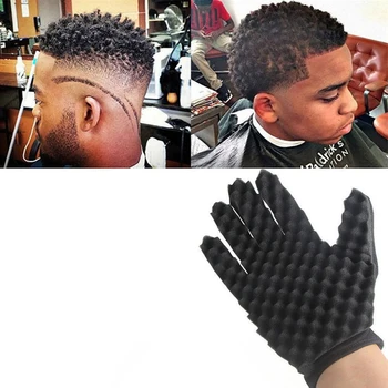 

Barber Brush Flexible Dreadlocks Coil Professional Portable Home Magical Wave Curly Hair Styling Tool Sponge Glove Care