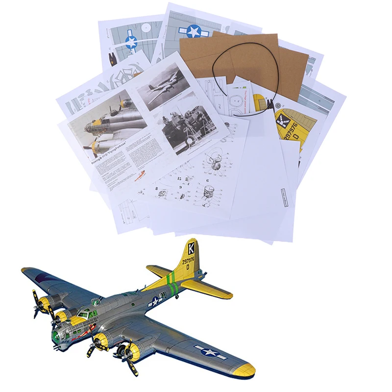 1:47 B-29 Super Aerial Fortress Bomber Aircraft DIY Kit Model 3D csjl Paper O3N7