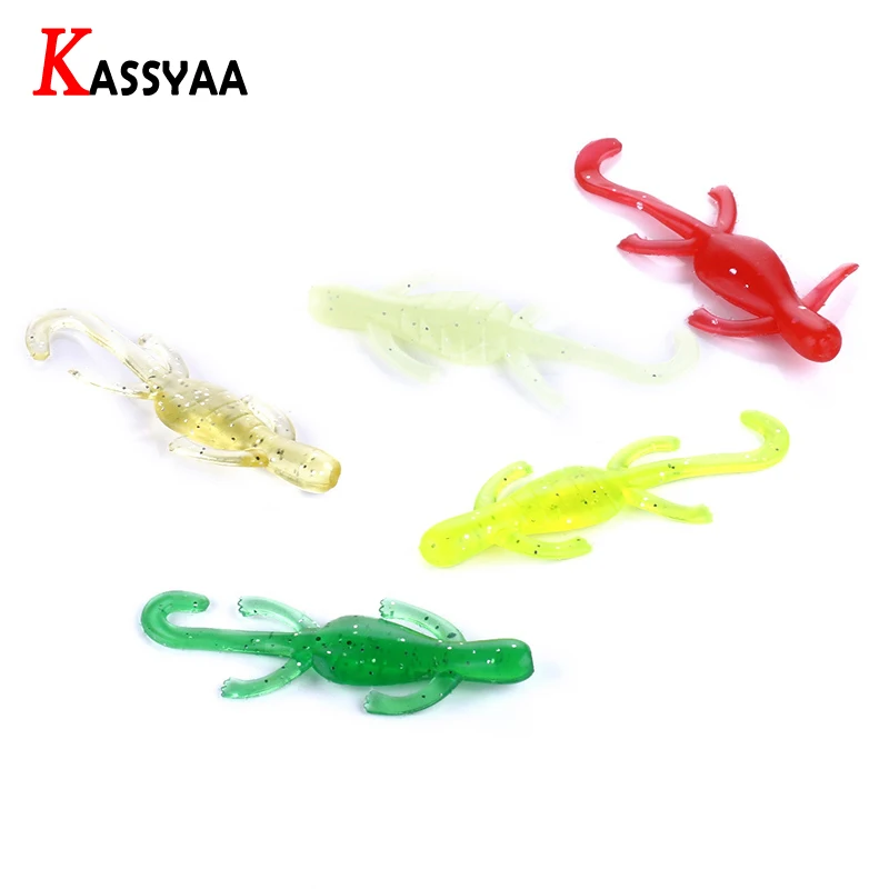 

20pcs/bag Gecko Fishing Soft Lures 50mm 1g Silicone Soft Bait Artificial Lifelike Jig Head Swimbait Wholesale Fishing Soft Baits