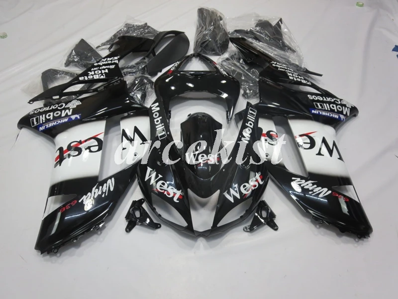 4 подарки ABS мотоцикл полный обтекатель комплект подходит для Kawasaki ZX6R 2007 2008 ZX-6R 07 08 ниндзя 636 Кузов Набор белый глянец