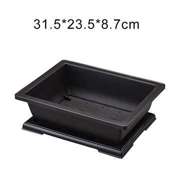 

Flower Pot Imitation Plastic Balcony Rectangle Bonsai Bowl Basin Nursery Planter High Quality