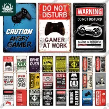 Tin Sign Wall-Decor House Gamer Funny Home Room At Metal 